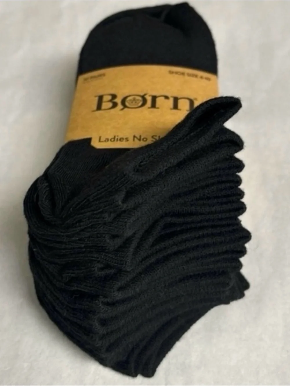 New Born Socks Women’s 10 Pair Cotton Blend Black No Show Socks Casual Active